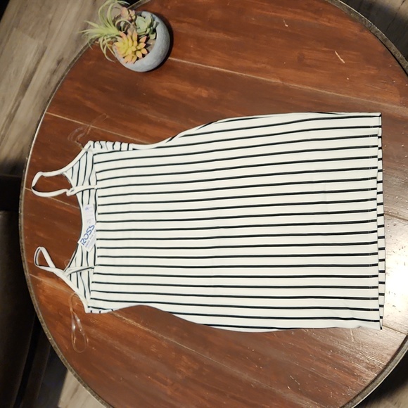 NWT Haute Monde White Bodycon Dress with Black Stripes (0634) - Picture 2 of 6